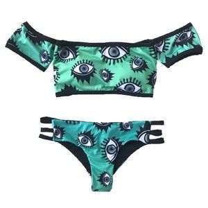 Etsy Handmade Geometric Mandala Eye Swim Set